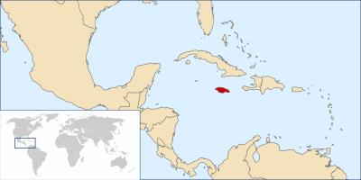 A Jamaica no mapa mundo