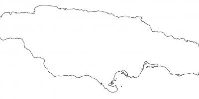 Mapa da jamaica em branco