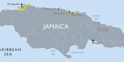 Mapa da jamaica aeroportos