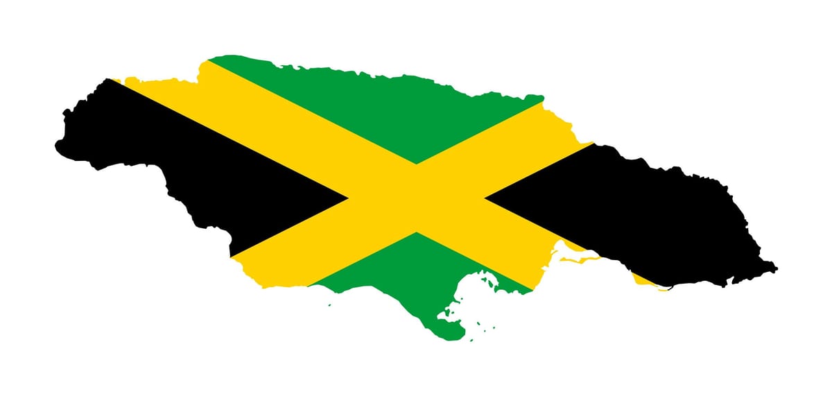 Mapa da jamaica vetor