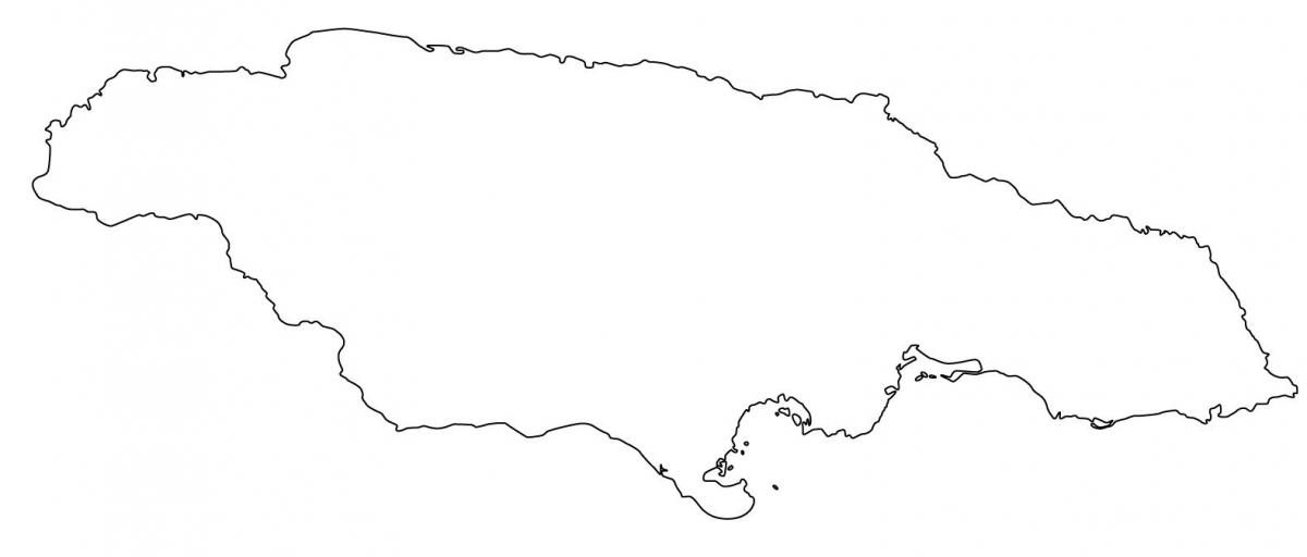 mapa da jamaica em branco