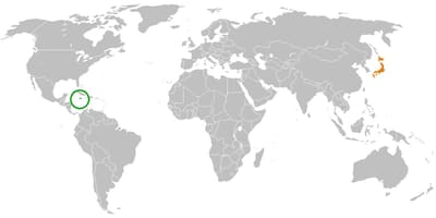 A Jamaica no mapa do mundo