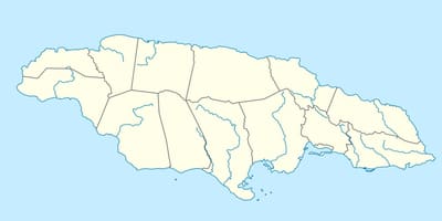 Mapa da jamaica, mostrando rios