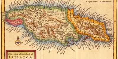 Mapa do antigo jamaica