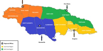 Mapa econômico jamaica