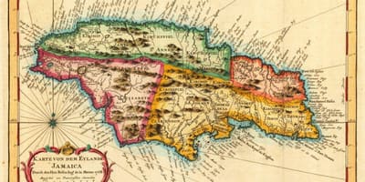 Mapa do vintage jamaica